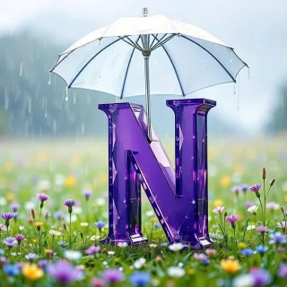 Umbrella — letter N
