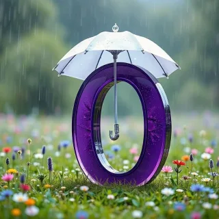 Umbrella — letter O
