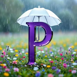 Umbrella — letter P