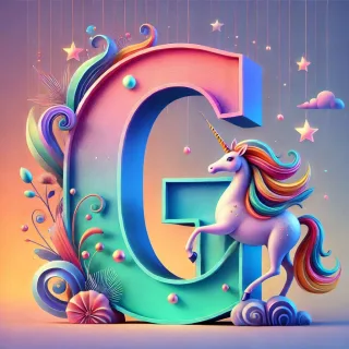 Unicorn 2 — letter G (variant 2)