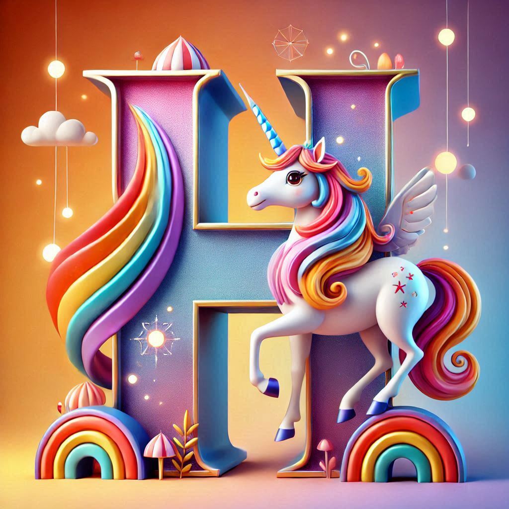 Unicorn 2 — letter H (variant 2)