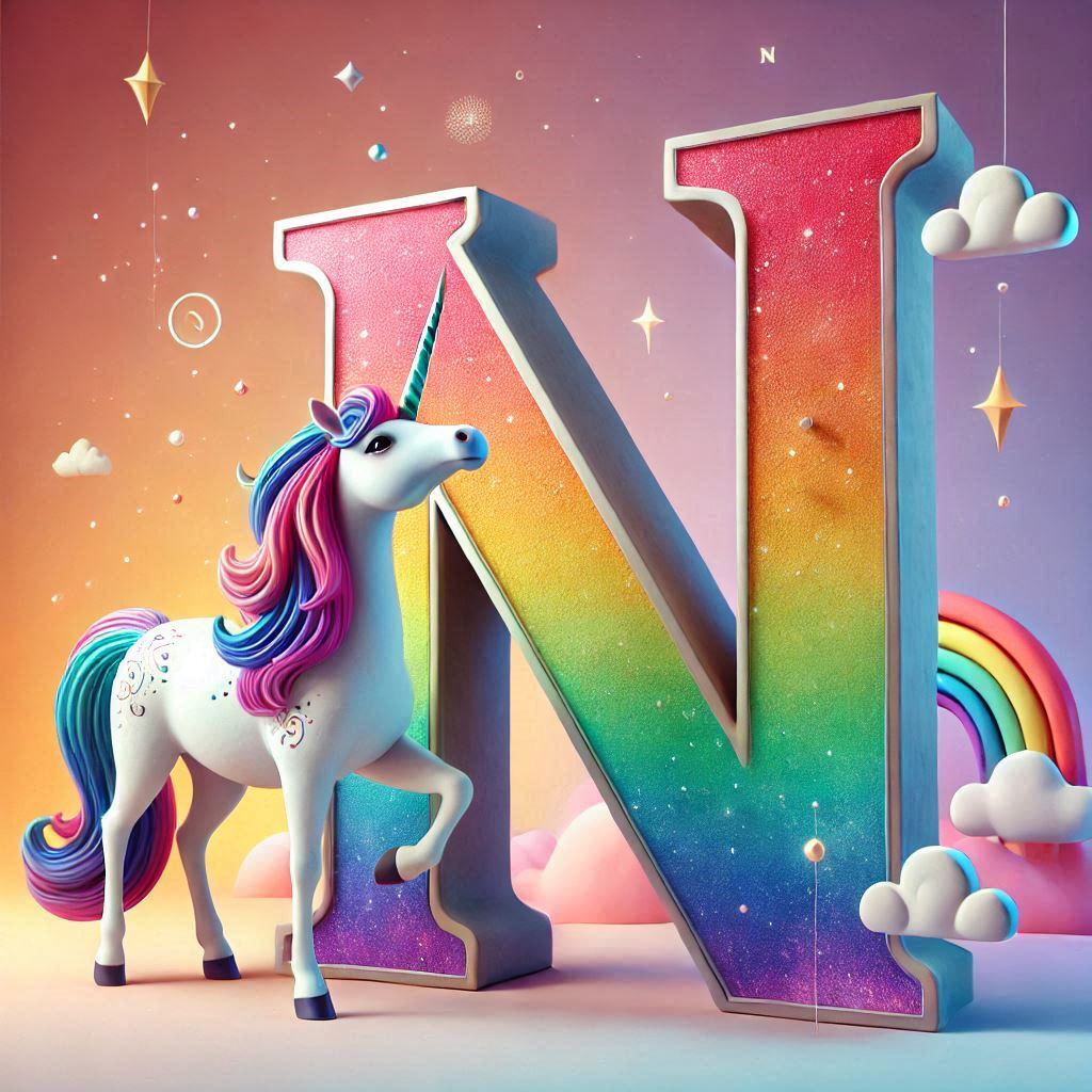 Unicorn 2 — letter N (variant 2)