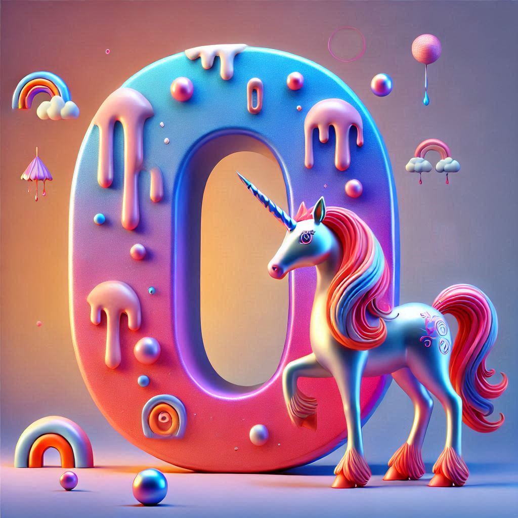 Unicorn 2 — letter O (variant 2)