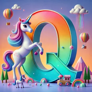 Unicorn 2 — letter Q