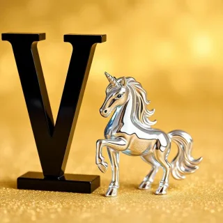 Unicorn — letter V