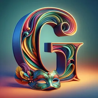 Venetian mask — letter G