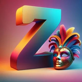 Venetian mask — letter Z