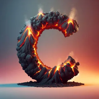 Volcano — letter C