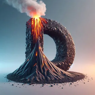 Volcano — letter D