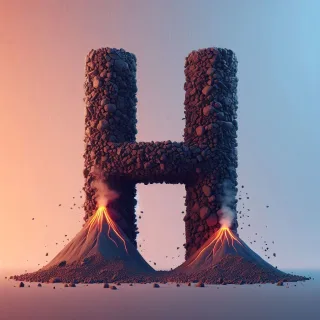Volcano — letter H