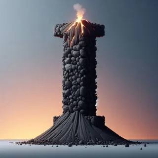 Volcano — letter I (variant 2)