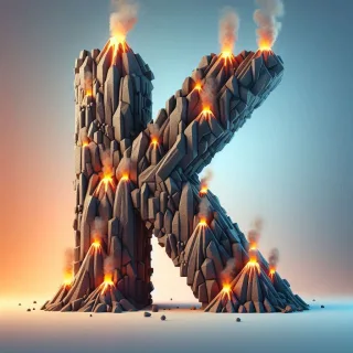 Volcano — letter K