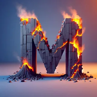 Volcano — letter M