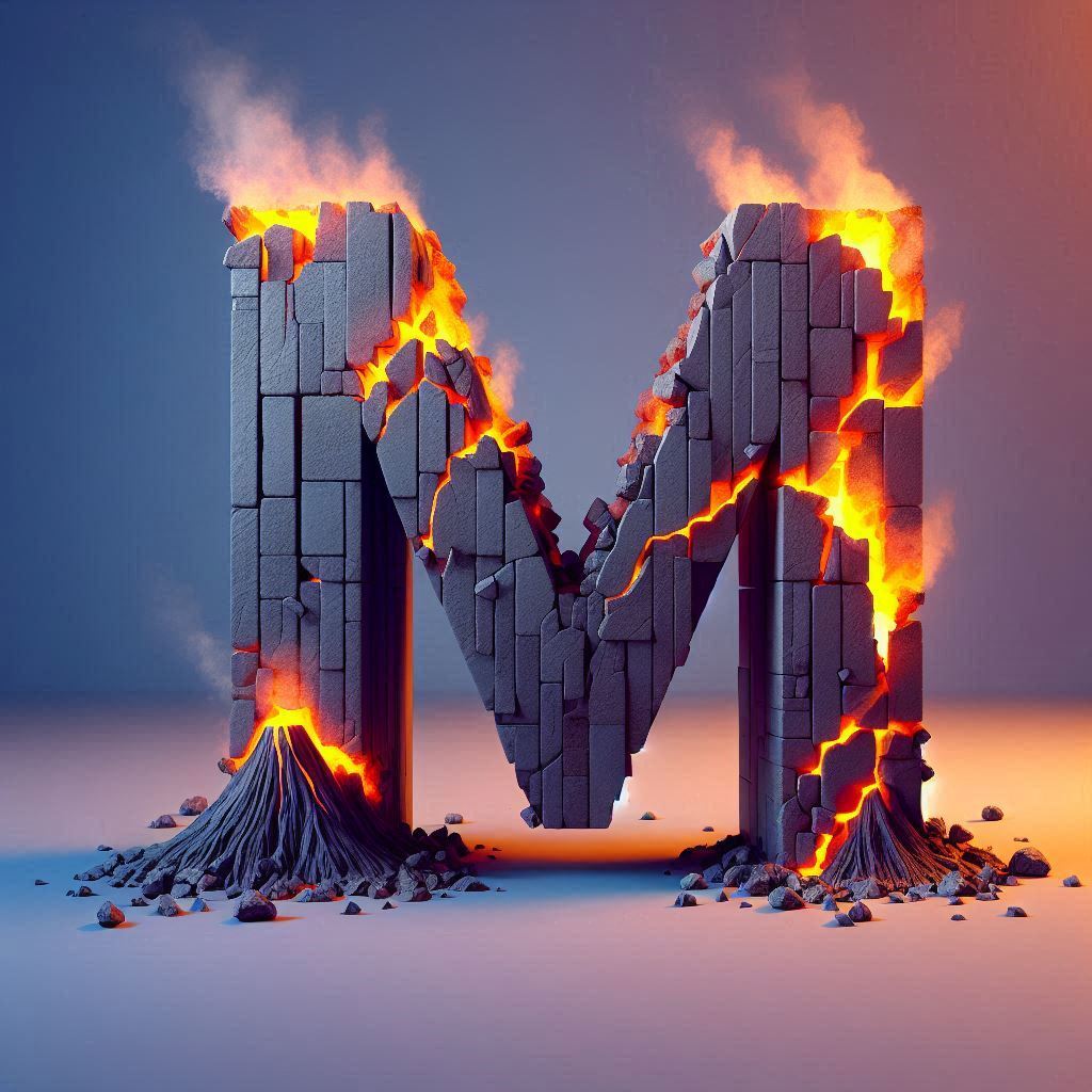 Volcano — letter M
