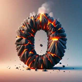Volcano — letter O