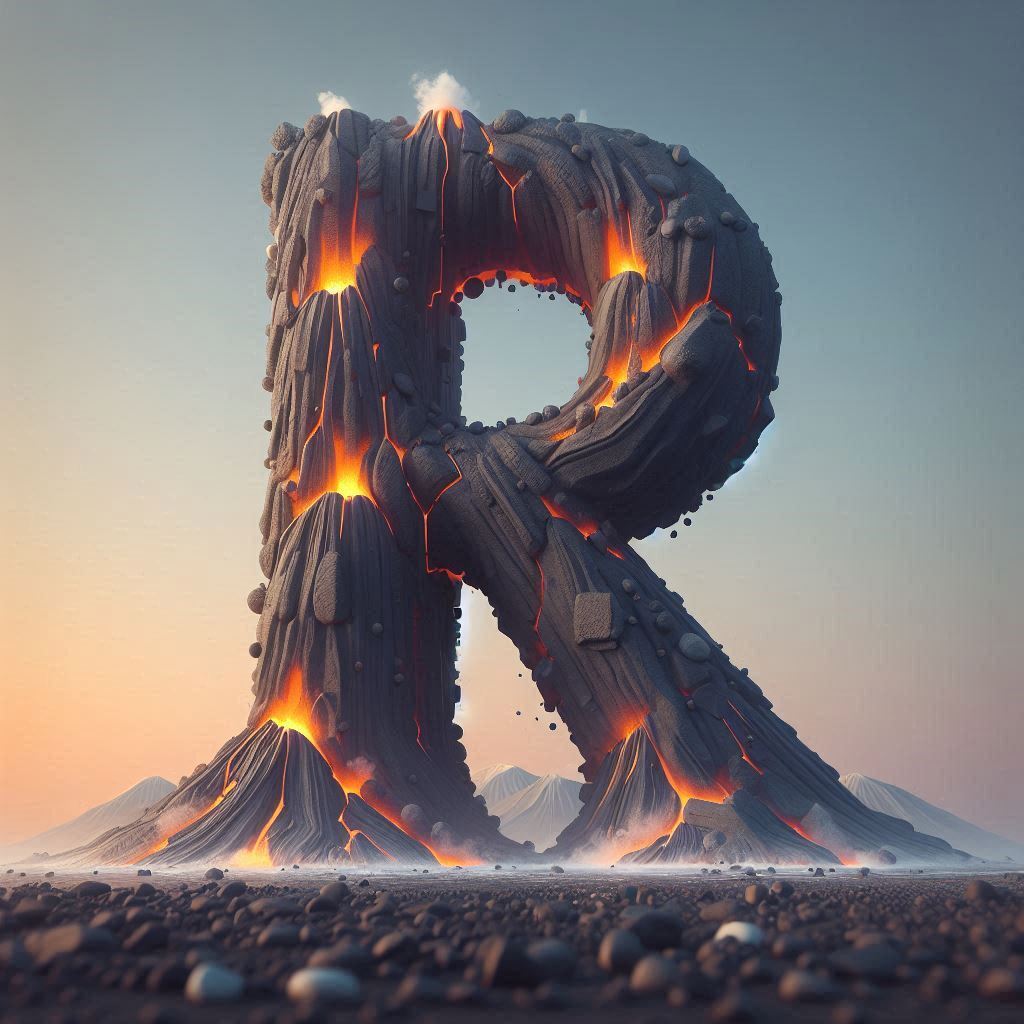 Volcano — letter Q (variant 2)
