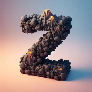 Volcano — letter V