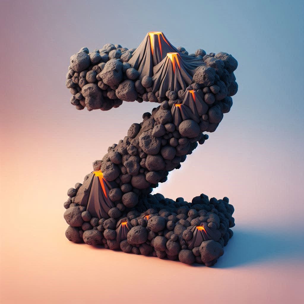 Volcano — letter V