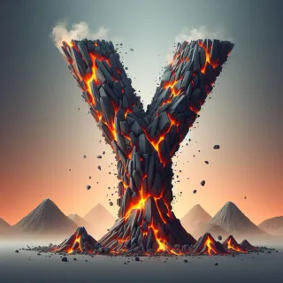 Volcano — letter W