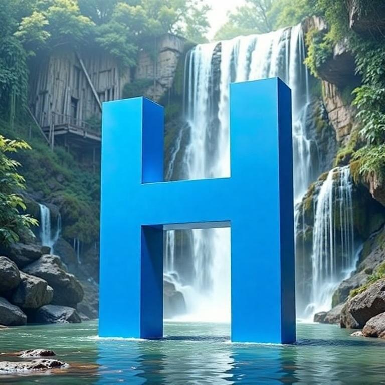 Waterfall — letter H