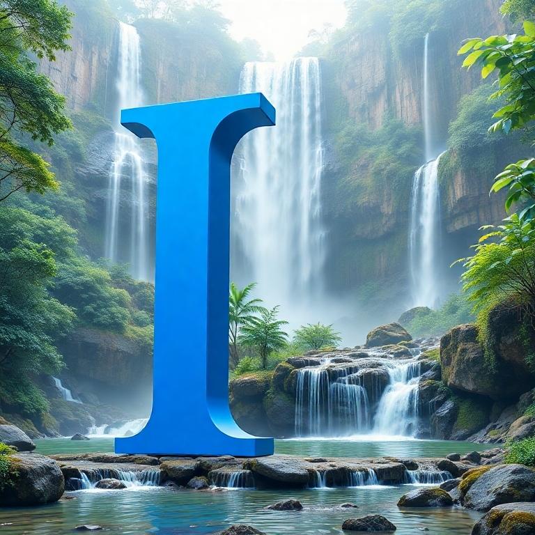 Waterfall — letter I