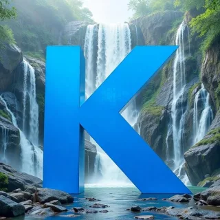 Waterfall — letter K