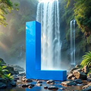 Waterfall — letter L