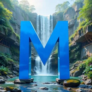 Waterfall — letter M