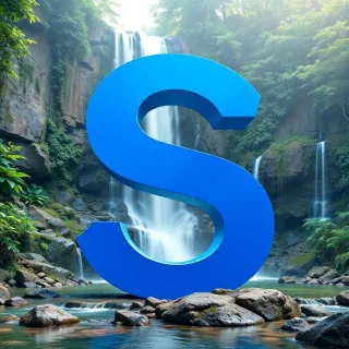 Waterfall — letter S