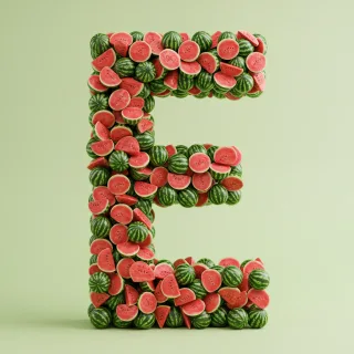 Watermelon 2 — letter E (variant 2)