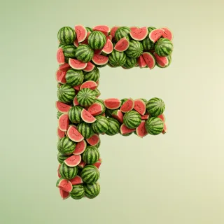 Watermelon 2 — letter F