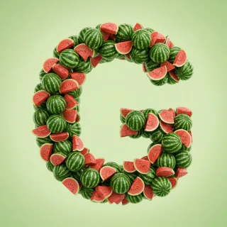 Watermelon 2 — letter G (variant 2)