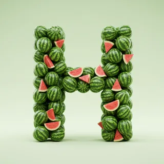 Watermelon 2 — letter H