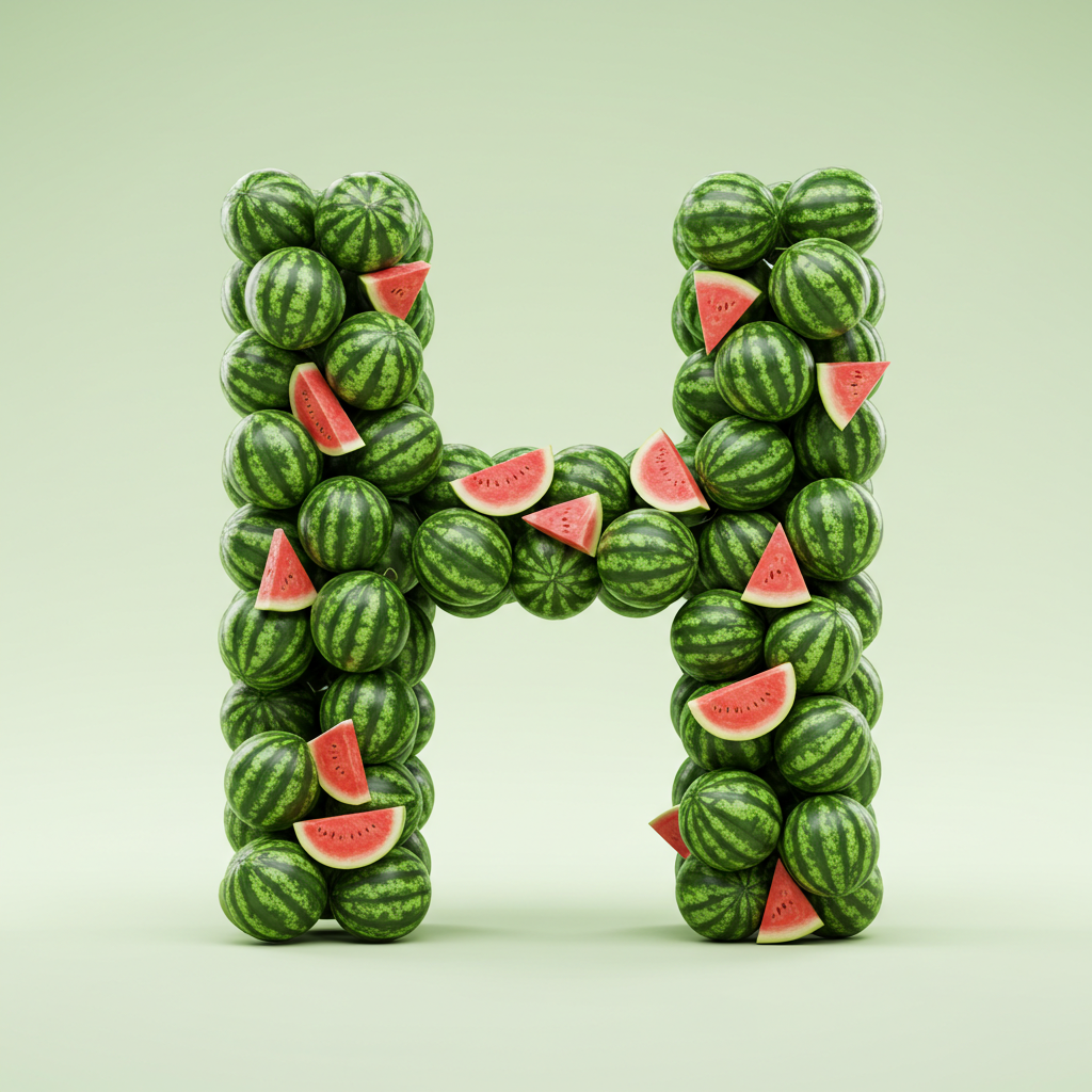 Watermelon 2 — letter H