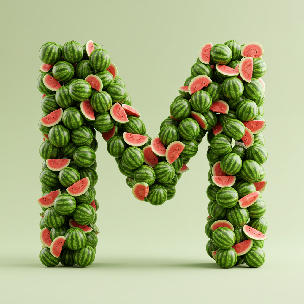 Watermelon 2 — letter M