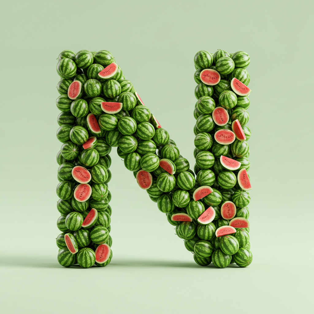 Watermelon 2 — letter N