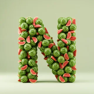 Watermelon 2 — letter N (variant 2)