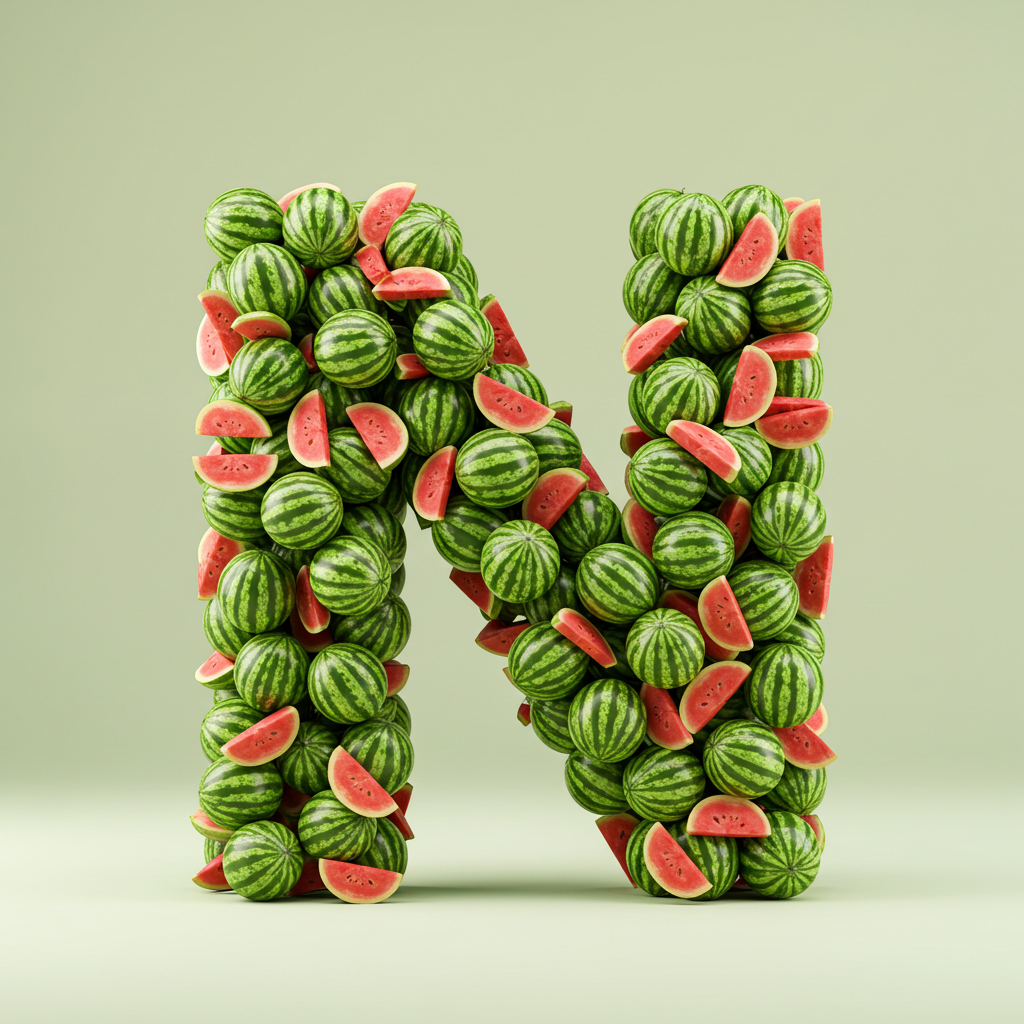Watermelon 2 — letter N (variant 2)