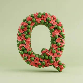 Watermelon 2 — letter Q