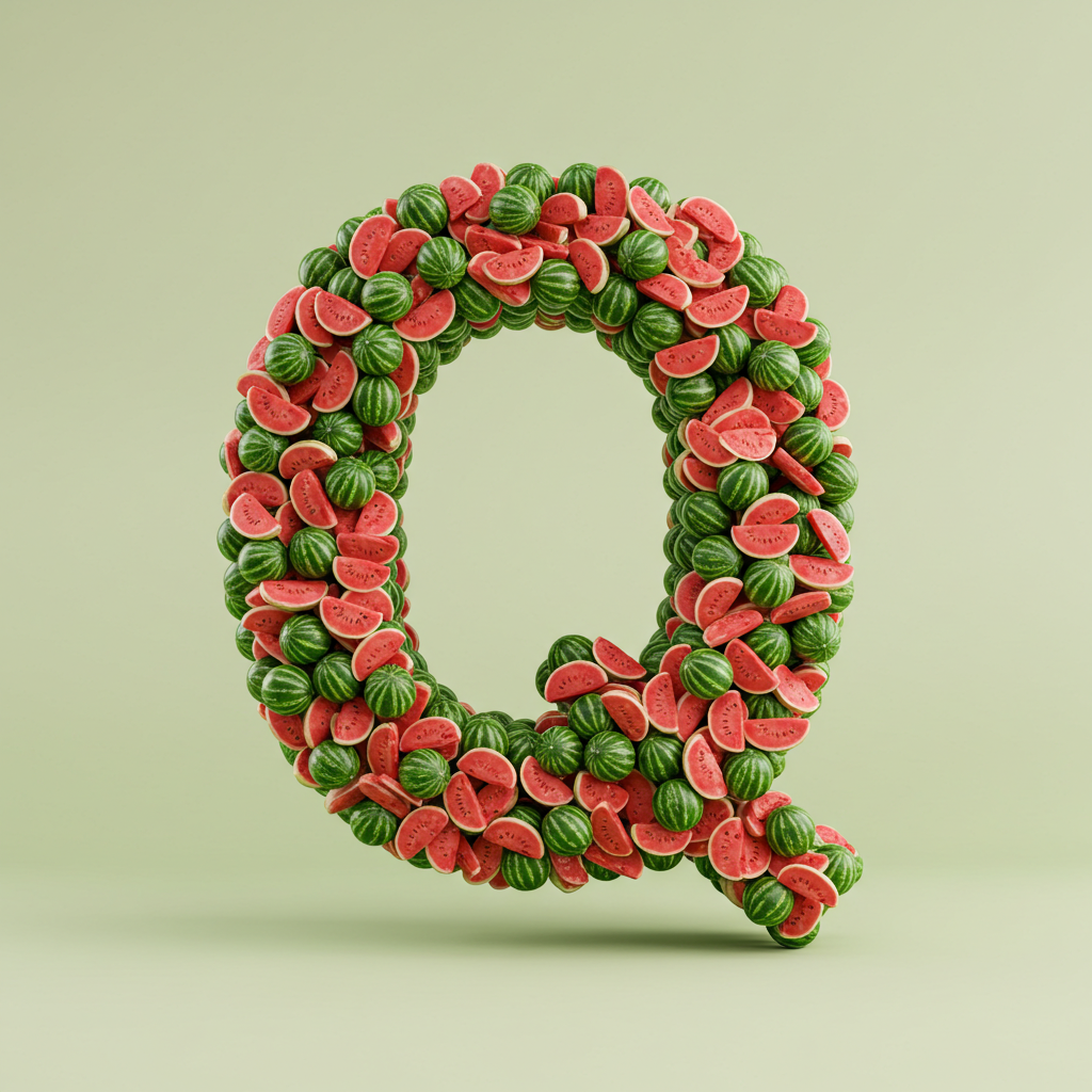 Watermelon 2 — letter Q