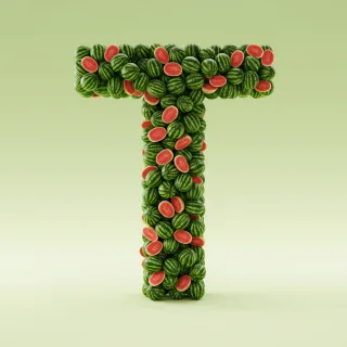 Watermelon 2 — letter T