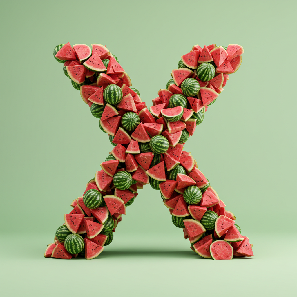 Watermelon 2 — letter X