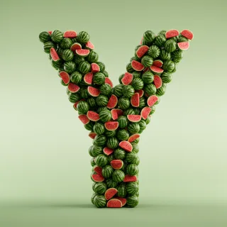 Watermelon 2 — letter Y (variant 2)