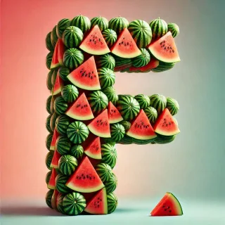 Watermelon — letter F