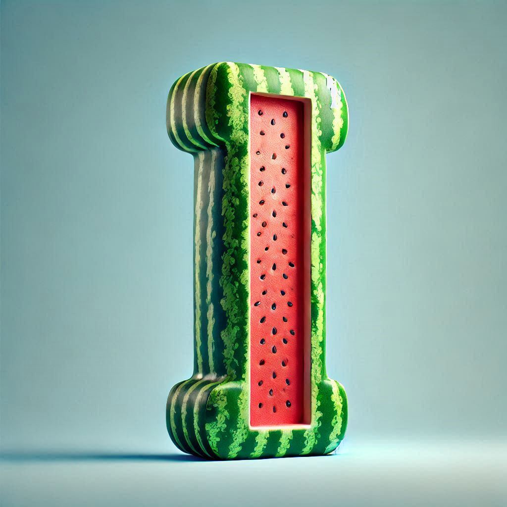 Watermelon — letter I
