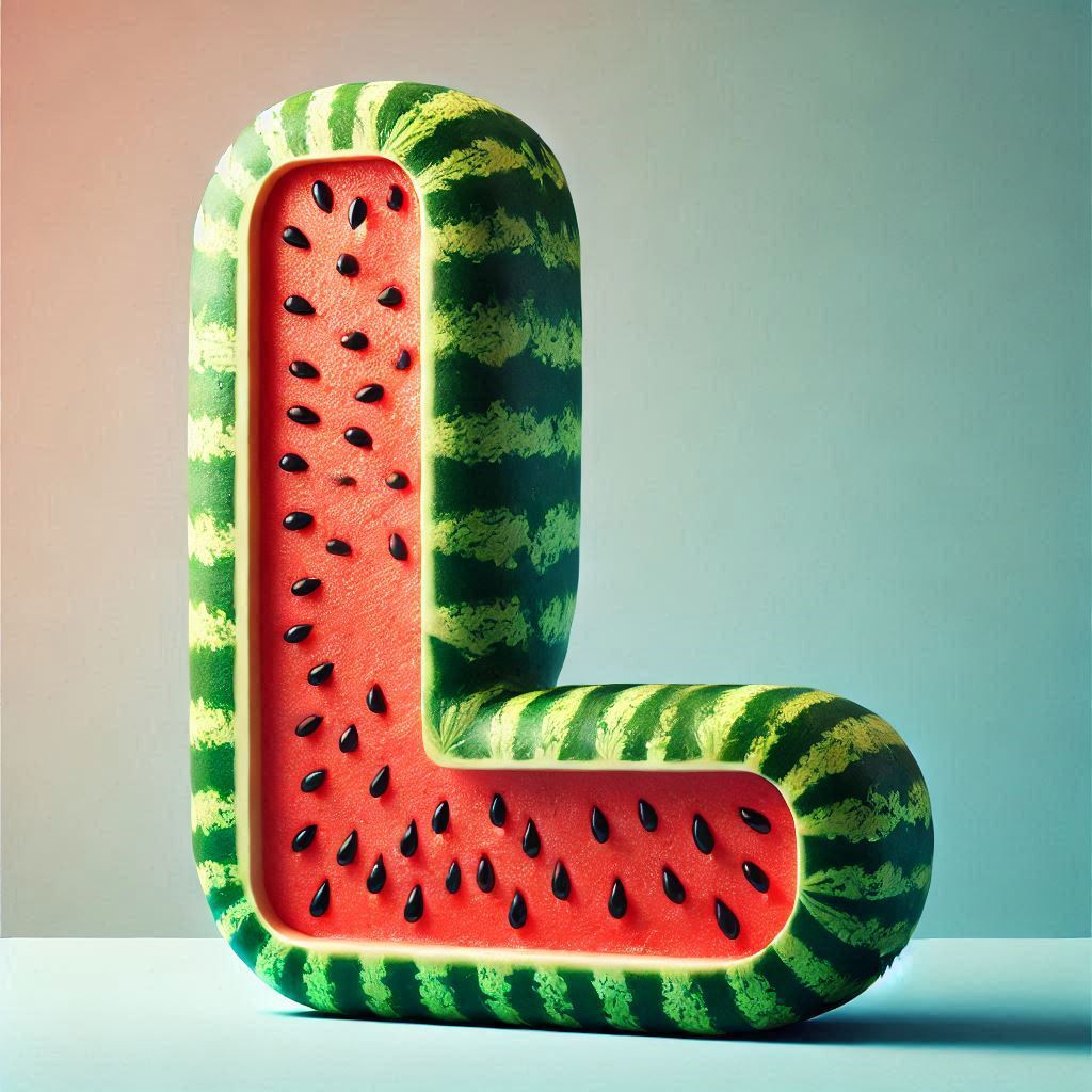 Watermelon — letter L