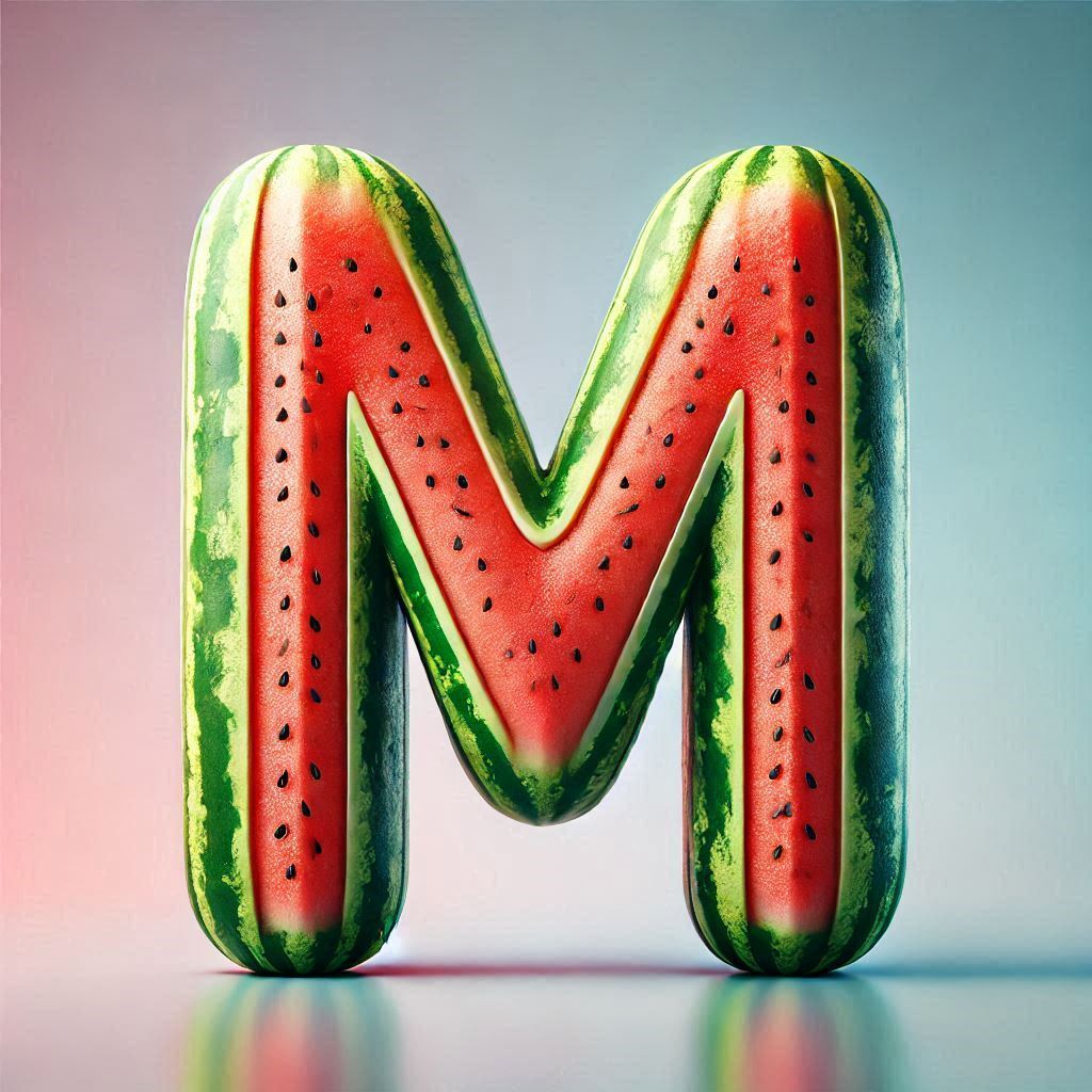 Watermelon — letter M