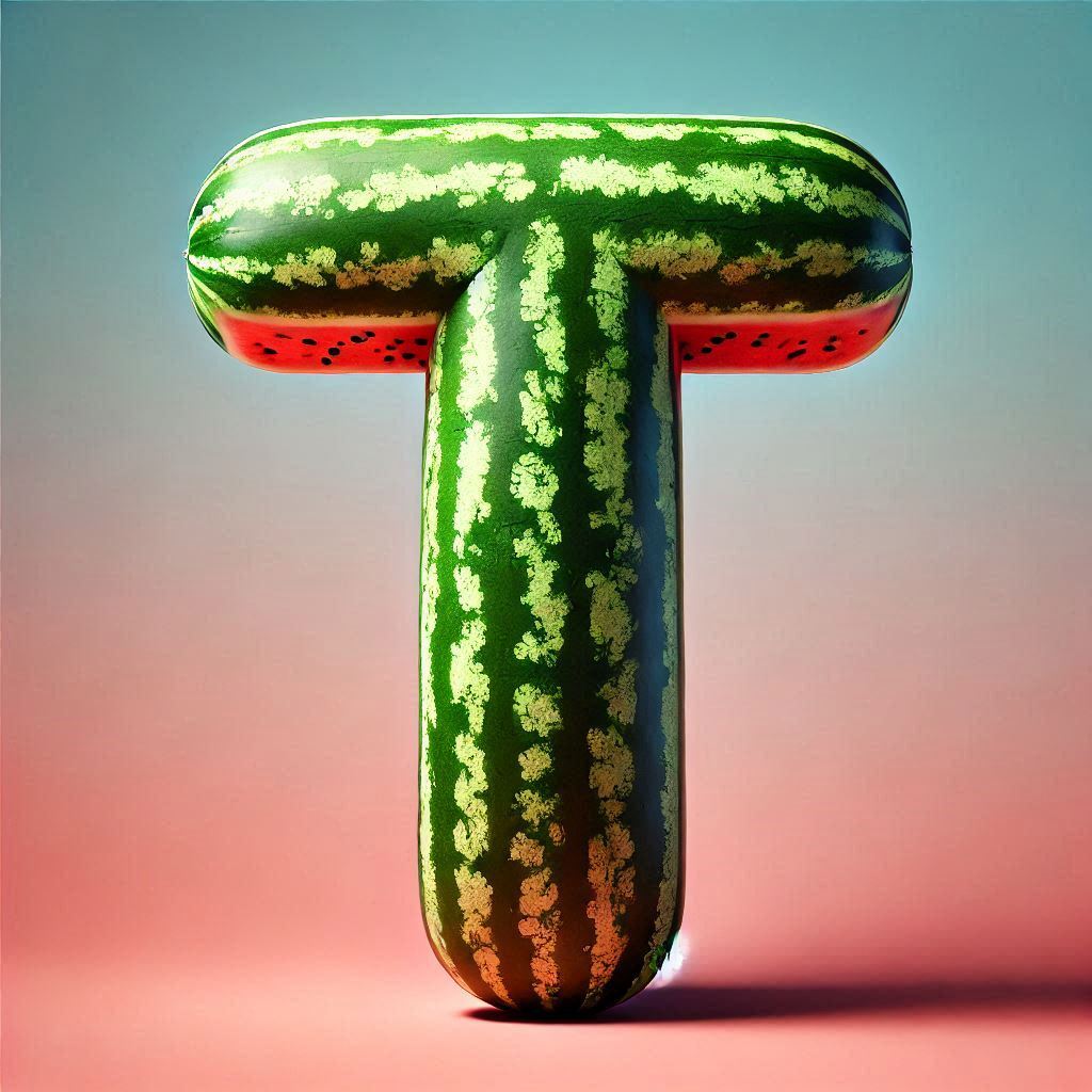 Watermelon — letter T