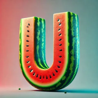 Watermelon — letter U