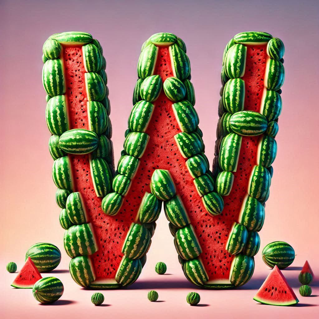 Watermelon — letter W